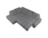 Rohová sedačka s rozkladom a úložným priestorom Tollo L Roh L - sivá