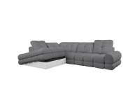 Rohová sedačka s rozkladom a úložným priestorom Tollo L Roh L - sivá