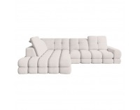 Rohová sedačka s rozkladom a úložným priestorom Tollo L Roh L - smotanová