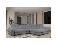 Rohová sedačka s rozkladom a úložným priestorom Tollo L Roh P - sivá