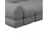 Rohová sedačka s rozkladom a úložným priestorom Tollo L Roh P - sivá