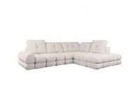 Rohová sedačka s rozkladom a úložným priestorom Tollo L Roh P - smotanová