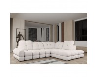 Rohová sedačka s rozkladom a úložným priestorom Tollo L Roh P - smotanová