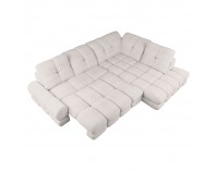 Rohová sedačka s rozkladom a úložným priestorom Tollo L Roh P - smotanová