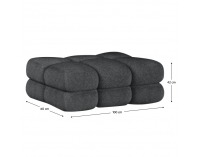 Taburetka Tollo - tmavosivá