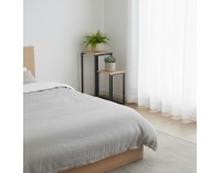 Príručný stolík (2 ks) Tolsos - dub / čierna