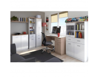 PC stolík Topty Typ 9 1D1S/120 - biela / dub sonoma