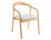 Jedálenská stolička Torol - prírodná / sivá