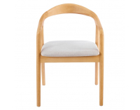 Jedálenská stolička Torol - prírodná / sivá