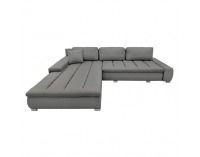 Rohová sedačka s rozkladom a úložným priestorom Toscania Roh L/P - sivá
