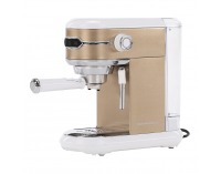 Pákový kávovar Trevor - zlatá / biela / strieborná