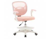 Detská stolička s podnožkou Trexa - ružová / biela