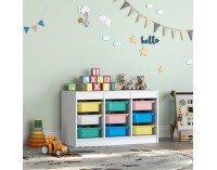 Organizér s úložnými boxami Trimal New - biela / kombinácia farieb