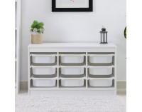 Organizér s úložnými boxami Trimal - biela