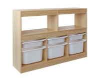 Organizér s úložnými boxami Trivix - dub / biela 