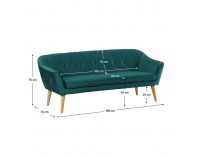 Trojsedačka Nosel - zelená / prírodná