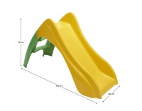 Detská záhradná šmykľavka Tuklo - zelená / žltá