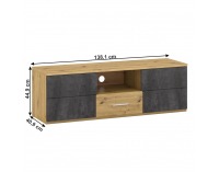 TV stolík Eridan B - dub artisan / sivý betón