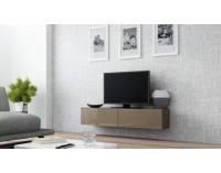 TV stolík na stenu Vigo 140 - latte / latte lesk