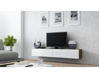 TV stolík na stenu Vigo 180 - latte / biely lesk