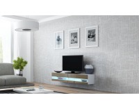 TV stolík na stenu Vigo New 140 - biela / latte lesk