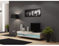 TV stolík na stenu Vigo New 180 - dub sonoma / biely lesk