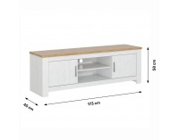 TV stolík Rene 173 - biela andersen / dub bernstein
