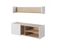 TV stolík s policou Luis - dub jantár / biely mat