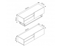 TV stolík Spring ERTVSZ 120 - biela