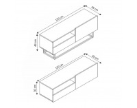 TV stolík Spring ERTVSZ 120 - grafit