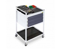 Mobilný servisný vozík na kolieskach TWS 03 - svetlosivá / grafit