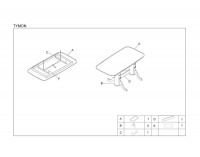 Rozkladací konferenčný stolík Tymon - dub craft