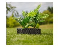 Ratanový kvetináč Tyrion - čierna