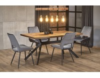 Jedálenský stôl Tyson - orech / čierna