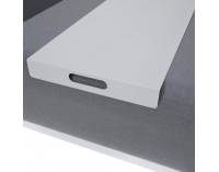 Hliníkový záhradný set Ubul - svetlosivá / biela