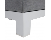 Hliníkový záhradný set Ubul - svetlosivá / biela