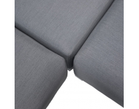 Hliníkový záhradný set Ubul - svetlosivá / biela