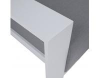 Hliníkový záhradný set Ubul - svetlosivá / biela