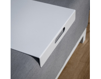 Hliníkový záhradný set Ubul - svetlosivá / biela