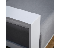 Hliníkový záhradný set Ubul - svetlosivá / biela