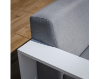 Hliníkový záhradný set Ubul - svetlosivá / biela