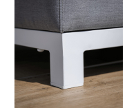 Hliníkový záhradný set Ubul - svetlosivá / biela