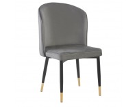Jedálenská stolička Udaja - sivá (Velvet) / čierna