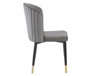 Jedálenská stolička Udaja - sivá (Velvet) / čierna