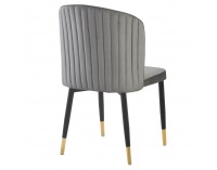 Jedálenská stolička Udaja - sivá (Velvet) / čierna