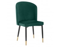 Jedálenská stolička Udaja - zelená (Velvet) / čierna