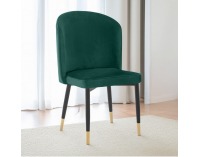 Jedálenská stolička Udaja - zelená (Velvet) / čierna