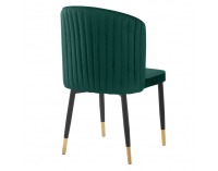 Jedálenská stolička Udaja - zelená (Velvet) / čierna