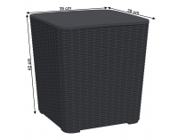 Záhradná truhlica Ugur - čierna
