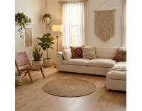 Okrúhly koberec Uland 120 cm - prírodná